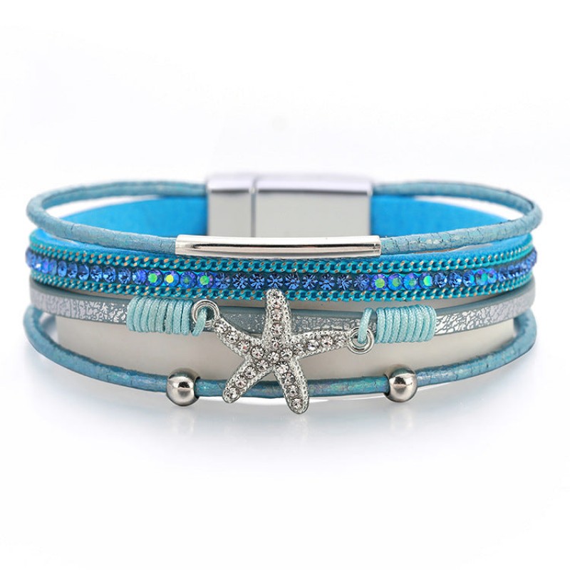 Multi-layer Diamond Starfish Bracelet
