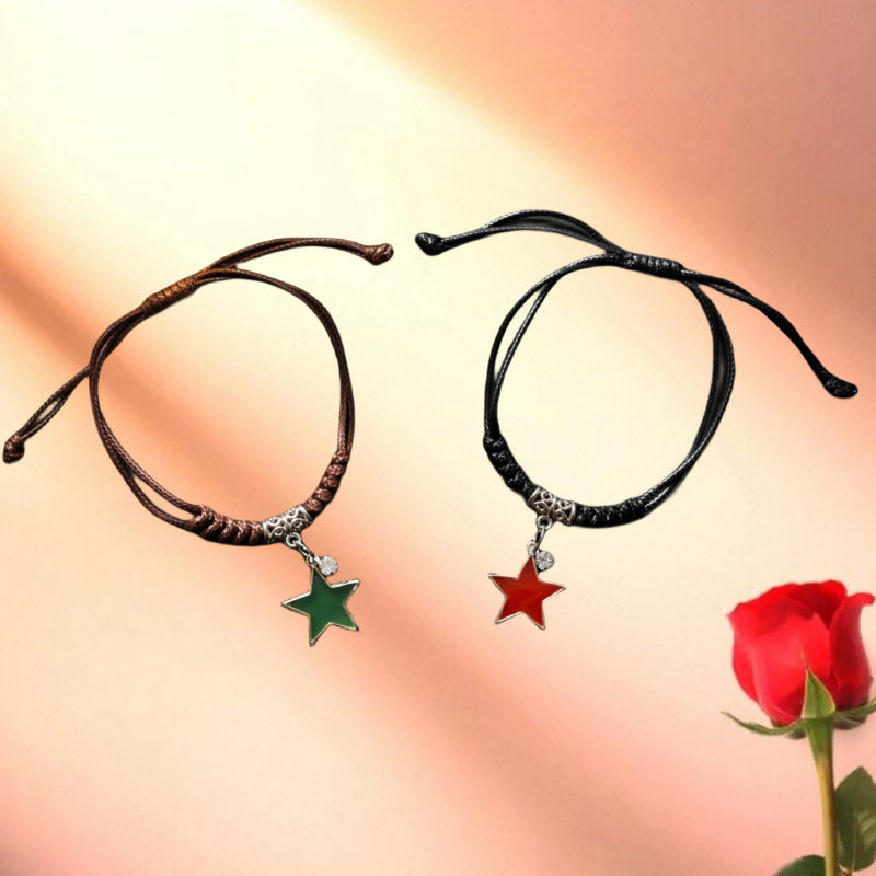 Valentine's Day Alloy Five Pointed Star Couple Bracelets