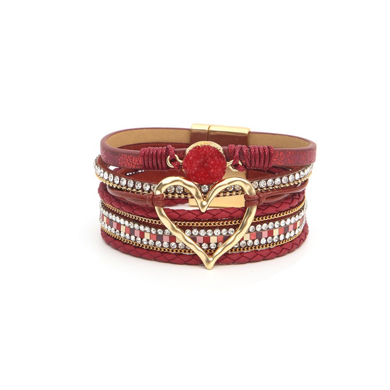 Bohemian Multi-layered Leather Handwoven Love Bracelet