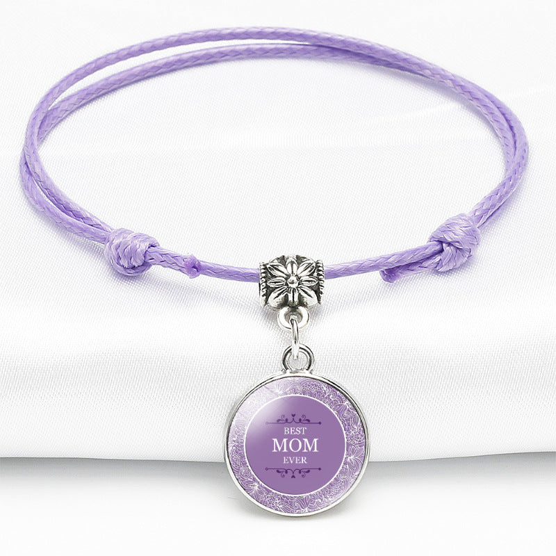 Color Series Time Gemstone Leather Bracelet