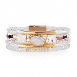 Bohemian Copper Design Crystal Stone Multilayer Et..