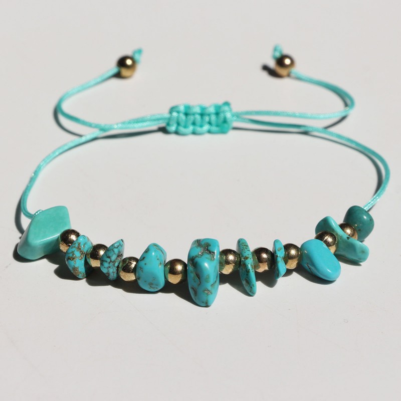 fashion hand-woven irregular gravel beaded crystal bracelet