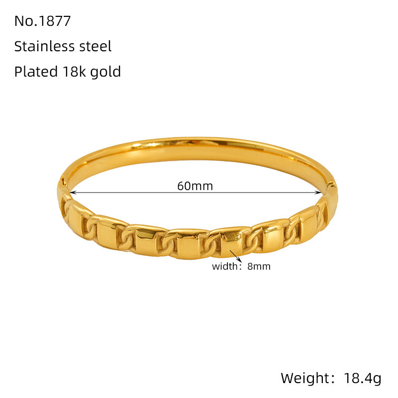 Electroplating non-fading titanium steel bracelet buckle bracelet