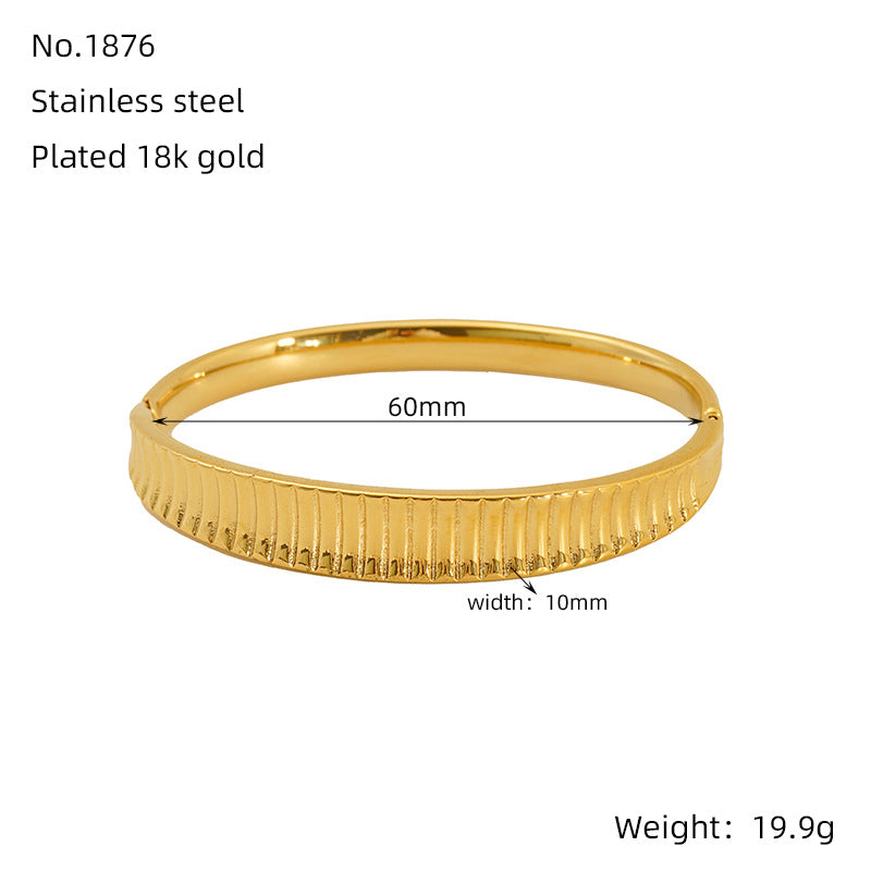 Electroplating non-fading titanium steel bracelet buckle bracelet