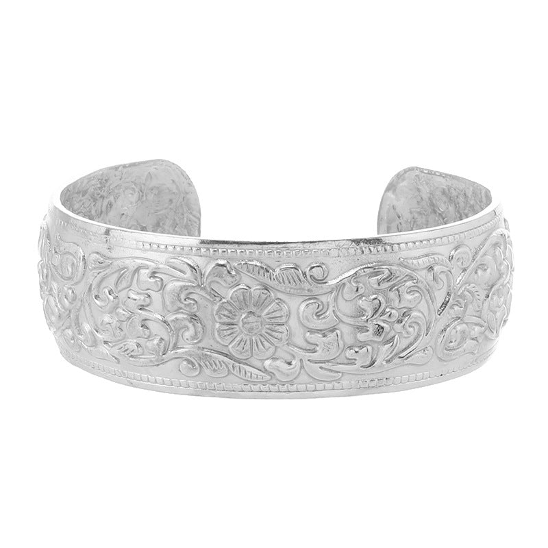 Vintage Ethnic Style Miao Silver Bracelet
