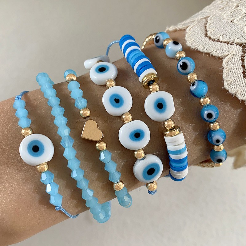 Bohemian Personalized Evil Eye Bracelet Set
