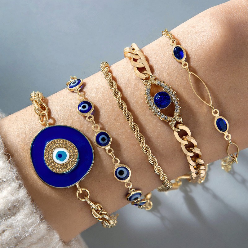 Bohemian Personalized Evil Eye Bracelet Set