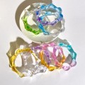 10pcs new gradient transparent color matching wave roun