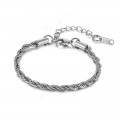 Stainless Steel Twist Bracelet Gold Plated Braided Chain