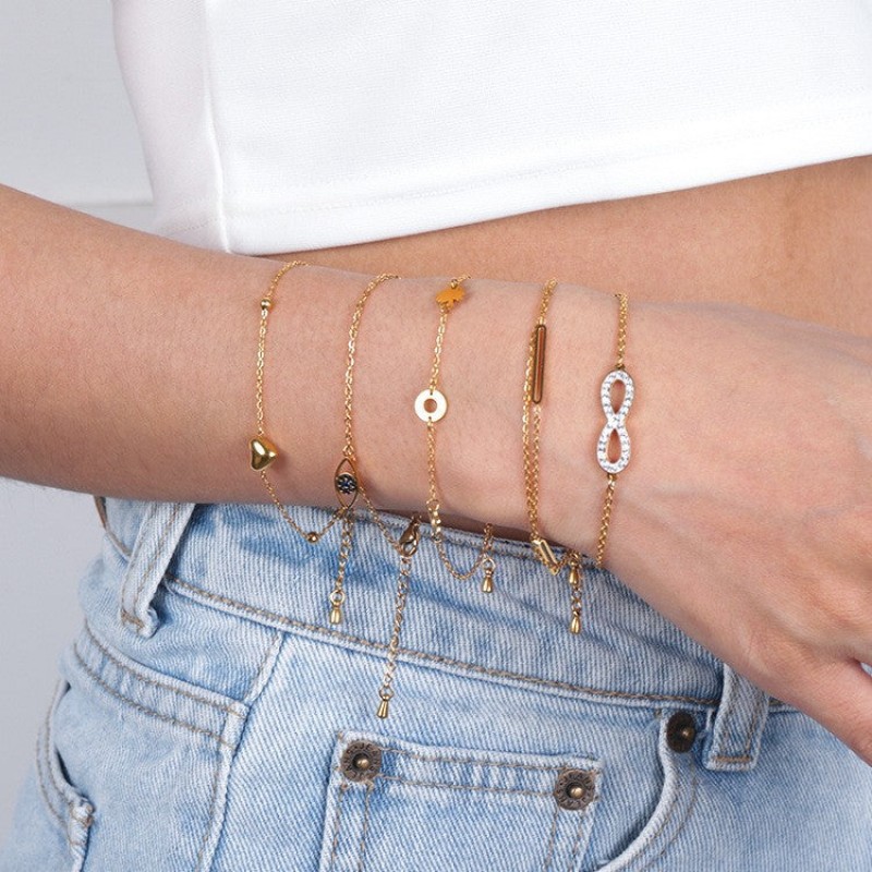 Fashion all-match titanium steel bracelet women's