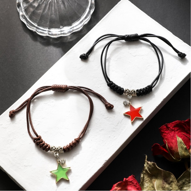 Valentine's Day Alloy Five Pointed Star Couple Bracelets