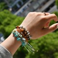 fashion hand-woven irregular gravel beaded crystal bracelet