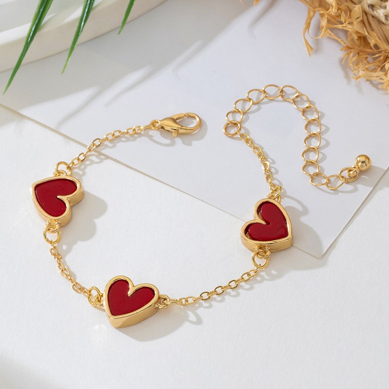1 Fashion Simple Design Sense Red Metal Phnom Penh Love Cute