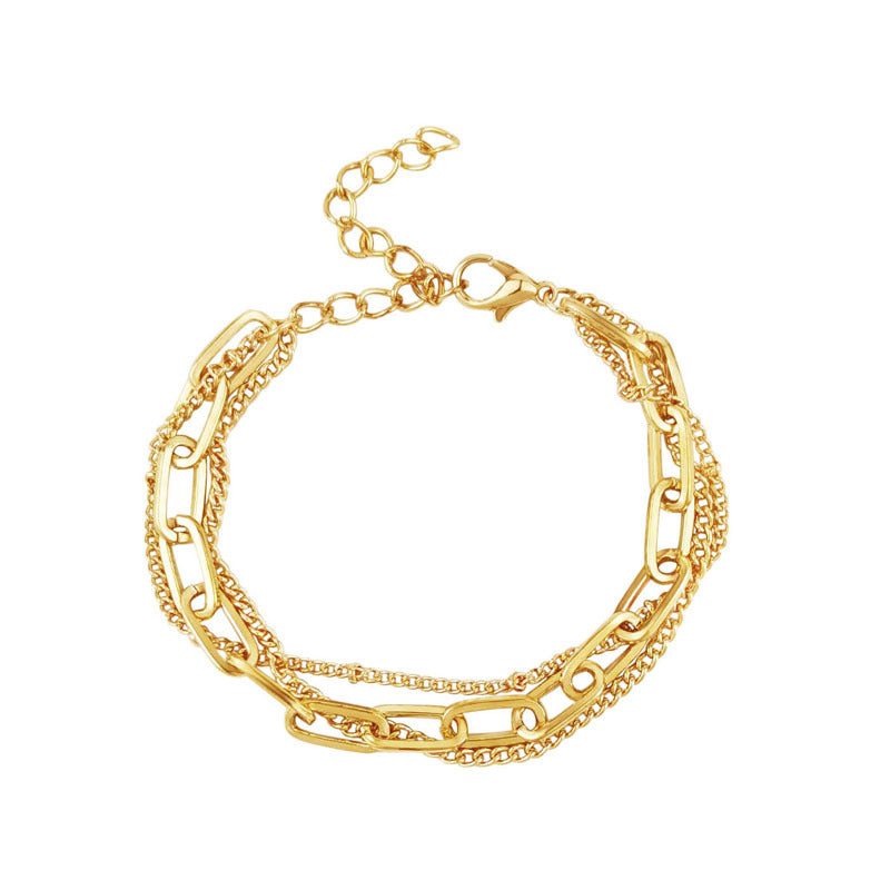 Design gold simple multi-layer bracelet