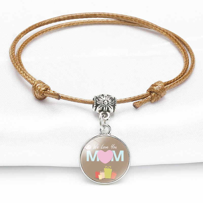 Color Series Time Gemstone Leather Bracelet