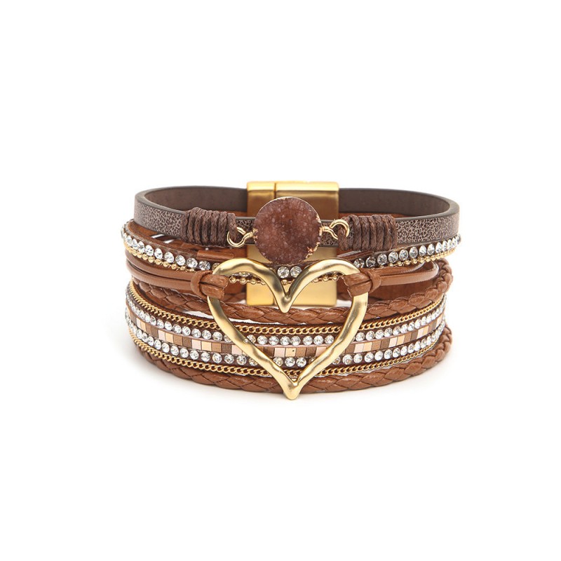 Bohemian Multi-layered Leather Handwoven Love Bracelet
