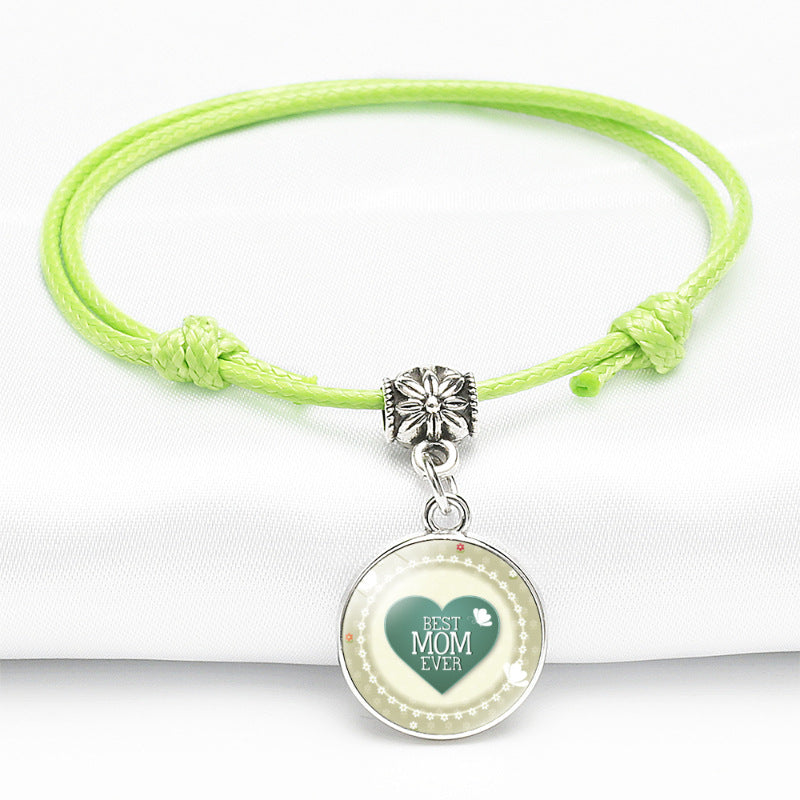 Color Series Time Gemstone Leather Bracelet