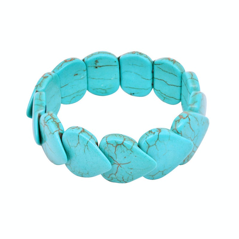 wide surface elastic rope turquoise vintage heart-shaped bra