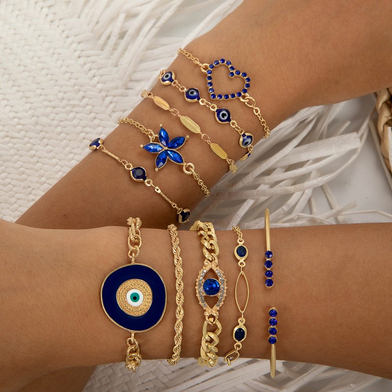 Bohemian Personalized Evil Eye Bracelet Set