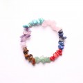 5pcs natural crystal gravel elastic bracelet colorful gravel