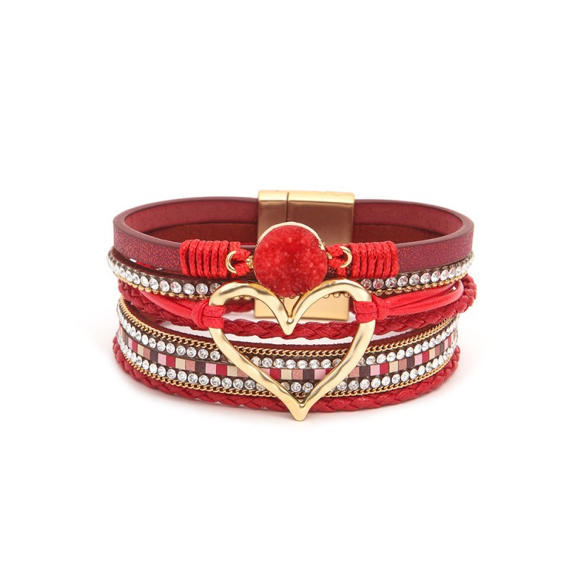 Bohemian Multi-layered Leather Handwoven Love Bracelet
