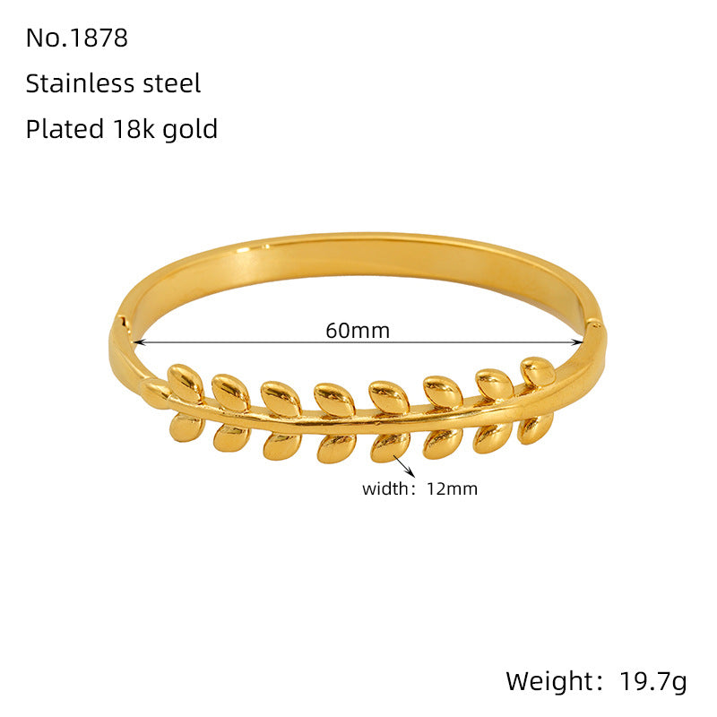 Electroplating non-fading titanium steel bracelet buckle bracelet